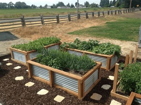 how to build a garden box with corrigated metal|diy metal raised garden.